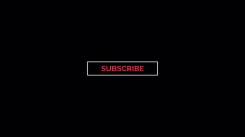 Youtube subscribe animation on a transparent background video