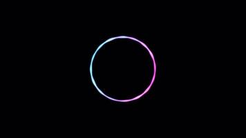 Gradient rotating glowing circle ring animation on a transparent background video