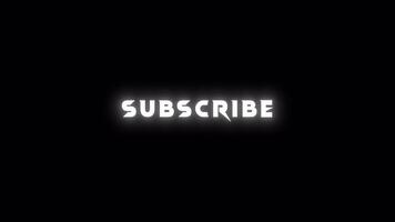 Youtube Subcribe animation with glow effect for outro on a transparent background video