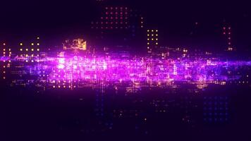 Animation of Get Ready glow neon glitch text digital effect video
