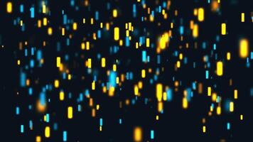 Abstract futuristic background with moving geometric shapes of rectangles. Neon lights. seamless loop video