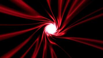Abstract red tunnel moving into hyperspace, energy vortex flying straight, colorful speed of light, animation of traveling through a wormhole, time travel. 4k 3D rendering. video