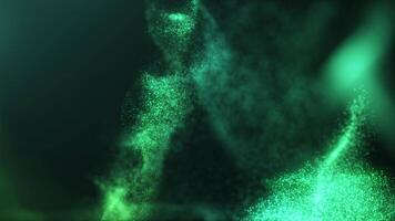 Digital particles swirl with wave energy under a microscope, creating beautiful bokeh. Abstract background of bright particles. fairy dust, seamless loop, 4K. video