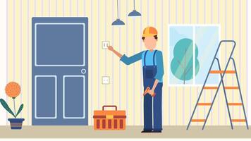 Two construction workers are painting a new structure video