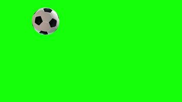 football, soccer ball shot coming toward screen animation transition on green screen background video