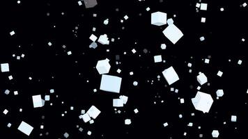 Ice cube Particle Falling Animation on a transparent background video
