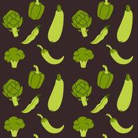 Green vegetables seamless pattern vector