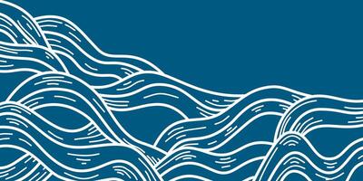 abstract Ocean Waves background. wave ocean background. abstract sea ripple, doodle wavy line background. sea and ocean ripple water background. vector