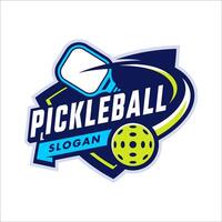PICKLE BALL LOGO DESIGN TEMPLATE vector