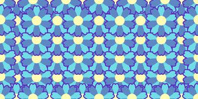 seamless floral pattern in color. This is a illustration of repeating flowers. Design for decorative, wallpaper, shirts, clothing, tablecloths, blankets, wrapping, textures, textiles vector