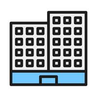 Building icon duocolor blue black vector