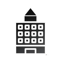 Building icon solid gradient black vector