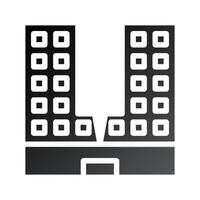 Building icon solid gradient black vector