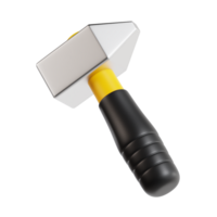 hammer 3d icon, transparent background png