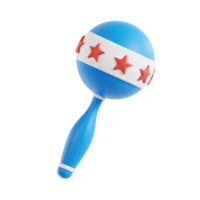 rattle 3d icon, transparent background png
