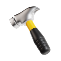 hammer 3d icon, transparent background png