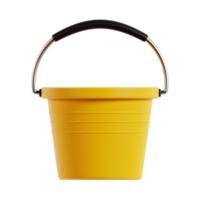 water bucket 3d icon, transparent background png