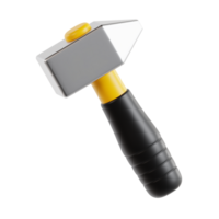 hammer 3d icon, transparent background png