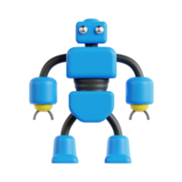 toy robot 3d icon, transparent background png