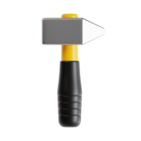 hammer 3d icon, transparent background png