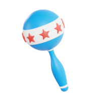 rattle 3d icon, transparent background png