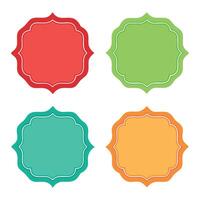 Full colors blank labels and badge shapes. vector