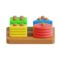 shape puzzle 3d icon, transparent background png