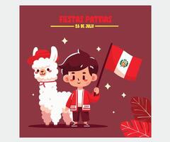 Fiestas Patrias De Peru Background vector