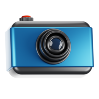 3d rendering camera with cartoon style. 3d social media icon concept png