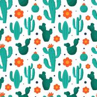 Floral Seamless Pattern Design Illustration with Blooming Branches and Leaf Flower in Hand-Drawn Cartoon Style Template vector