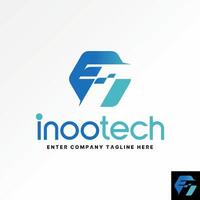 Logo design graphic concept creative premium stock letter initial T or JT font circle IT square tech mark. Related monogram typography branding vector
