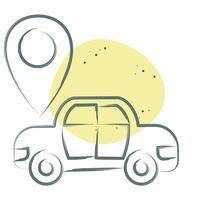 Icon Map Sensor. related to Car Maintenance symbol. Color Spot Style. simple illustration vector