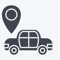 Icon Map Sensor. related to Car Maintenance symbol. glyph style. simple illustration vector