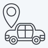Icon Map Sensor. related to Car Maintenance symbol. line style. simple illustration vector