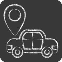 Icon Map Sensor. related to Car Maintenance symbol. chalk Style. simple illustration vector