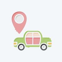 Icon Map Sensor. related to Car Maintenance symbol. doodle style. simple illustration vector