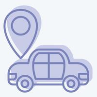 Icon Map Sensor. related to Car Maintenance symbol. two tone style. simple illustration vector