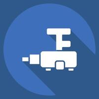 Icon Steering Gearbox. related to Car Maintenance symbol. long shadow style. simple illustration vector