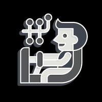 Icon Wheel Alignment. related to Car Maintenance symbol. glossy style. simple illustration vector