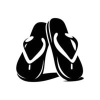 Stylish Flip Flop Silhouette - Versatile Graphic for Summertime and Casual Wear vector