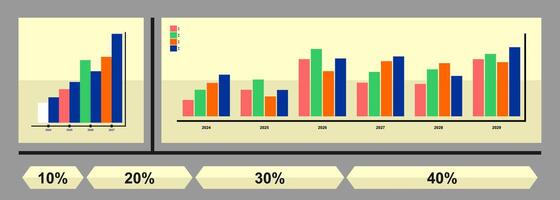 Infographic dashboard template. Simple design of interface, admin panel with graphs, chart diagrams. infographic data presentation. vector