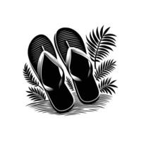 Stylish Flip Flop Silhouette - Versatile Graphic for Summertime and Casual Wear vector