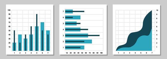 Infographic template, bar chart, daily chart statistics in a week vector