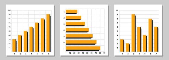 Infographic template, bar chart, daily chart statistics in a week vector