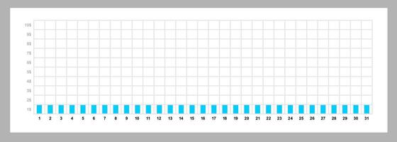 Infographic template, bar chart, daily chart statistics in a month vector
