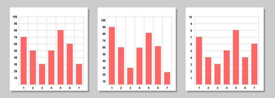 Infographic template, bar chart, daily chart statistics in a week vector