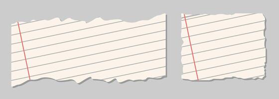 A collection of torn, white, colored, torn, and shredded paper scraps. vector