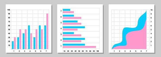 Infographic template, bar chart, daily chart statistics in a week vector