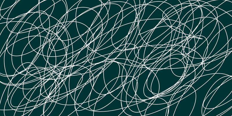 Colored tangled pattern. Abstract chaotic texture. Background with lines and waves. Art creation