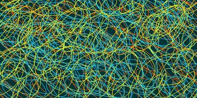 Colored tangled pattern. Abstract chaotic texture. Background with lines and waves. Art creation vector